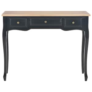 280046 vidaXL Dressing Console Table with 3 Drawers Black - obrázek 3