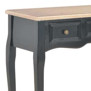 280046 vidaXL Dressing Console Table with 3 Drawers Black - obrázek 6