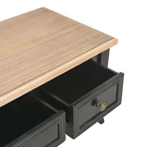 TV stolek černý 100 x 35 x 35 cm dřevěný - obrázek 6