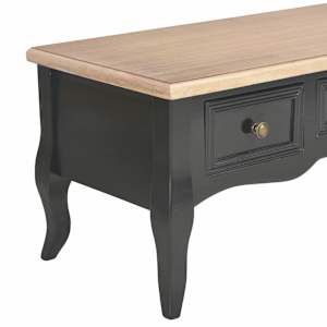 TV stolek černý 100 x 35 x 35 cm dřevěný - obrázek 7