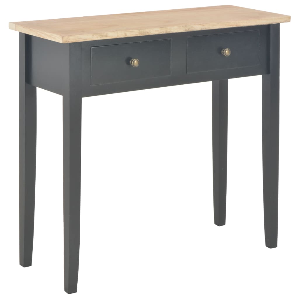 280055  Dressing Console Table Black 79x30x74 cm Wood