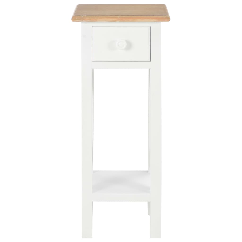  Príručný stolík, biely 27x27x65,5 cm, drevo
