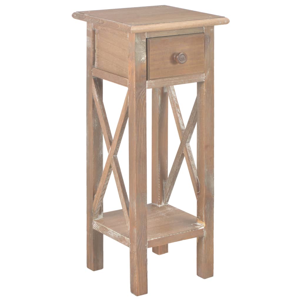 

vidaXL Side Table Brown 10.6"x10.6"x25.8" Wood