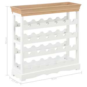 Stojan na víno bílý 70 x 22,5 x 70,5 cm MDF - obrázek 8