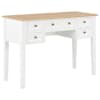 vidaXL kirjutuslaud, valge, 109,5 x 45 x 77,5 cm, puit