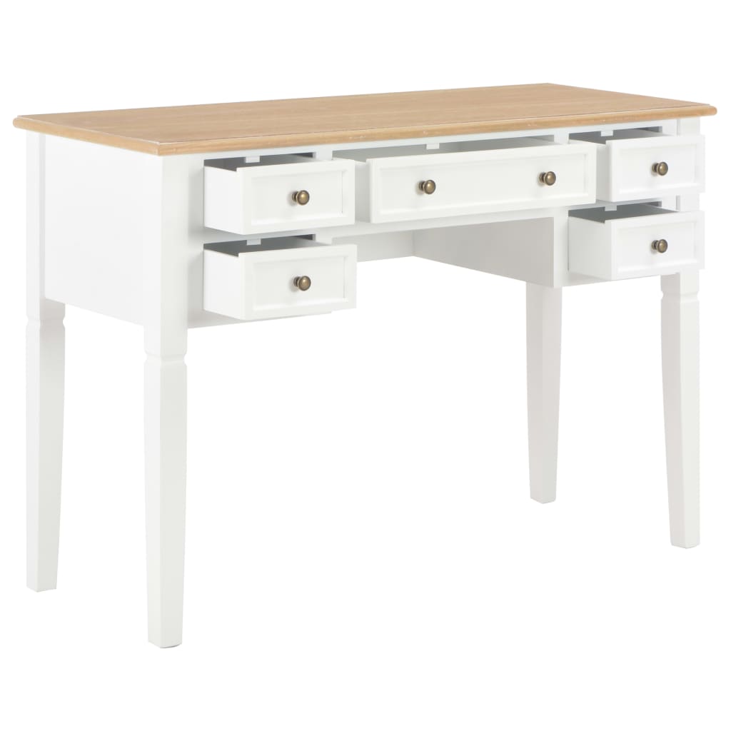 Fehér fa íróasztal 109,5 x 45 x 77,5 cm 