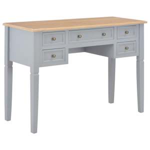 vidaXL kirjutuslaud, hall, 109,5 x 45 x 77,5 cm, puit
