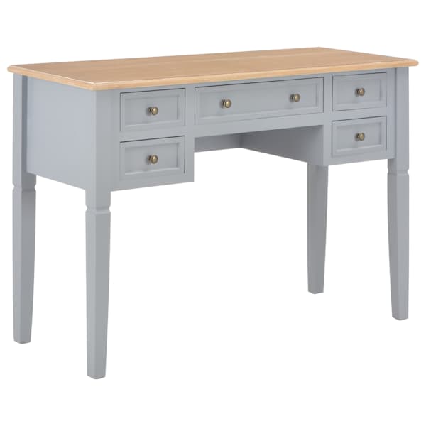 vidaXL kirjutuslaud, hall, 109,5 x 45 x 77,5 cm, puit