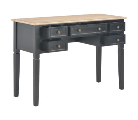 vidaXL Writing Desk Black 109.5x45x77.5 cm Wood
