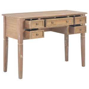 Psací stůl hnědý 109,5 x 45 x 77,5 cm dřevo - obrázek 2