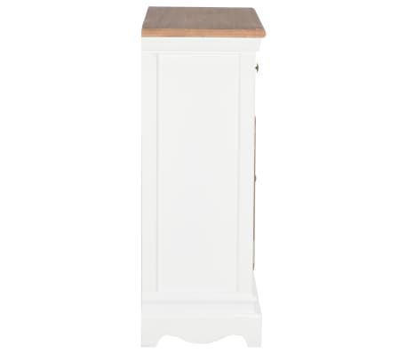 Verwonderlijk vidaXL Dressoir 60x30x80 cm massief hout wit | vidaXL.nl XK-36