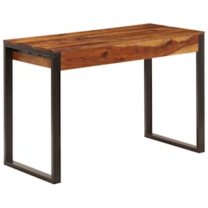 Psací stůl 110 x 55 x 78 cm masivní akácie a ocel - obrázek 3
