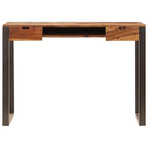 Psací stůl 110 x 55 x 78 cm masivní akácie a ocel - obrázek 4