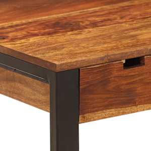 Psací stůl 110 x 55 x 78 cm masivní akácie a ocel - obrázek 5