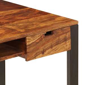 Psací stůl 110 x 55 x 78 cm masivní akácie a ocel - obrázek 6