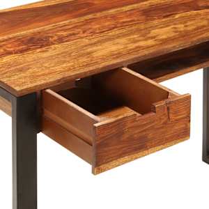 Psací stůl 110 x 55 x 78 cm masivní akácie a ocel - obrázek 7