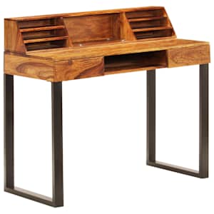 Psací stůl 110 x 50 x 94 cm masivní akácie a ocel