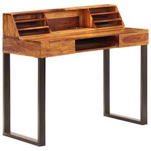 Psací stůl 110 x 50 x 94 cm masivní akácie a ocel - obrázek 11