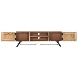 TV stolek 140 x 30 x 45 cm masivní akáciové dřevo - obrázek 4