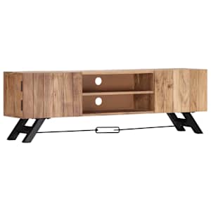 TV stolek 140 x 30 x 45 cm masivní akáciové dřevo - obrázek 9