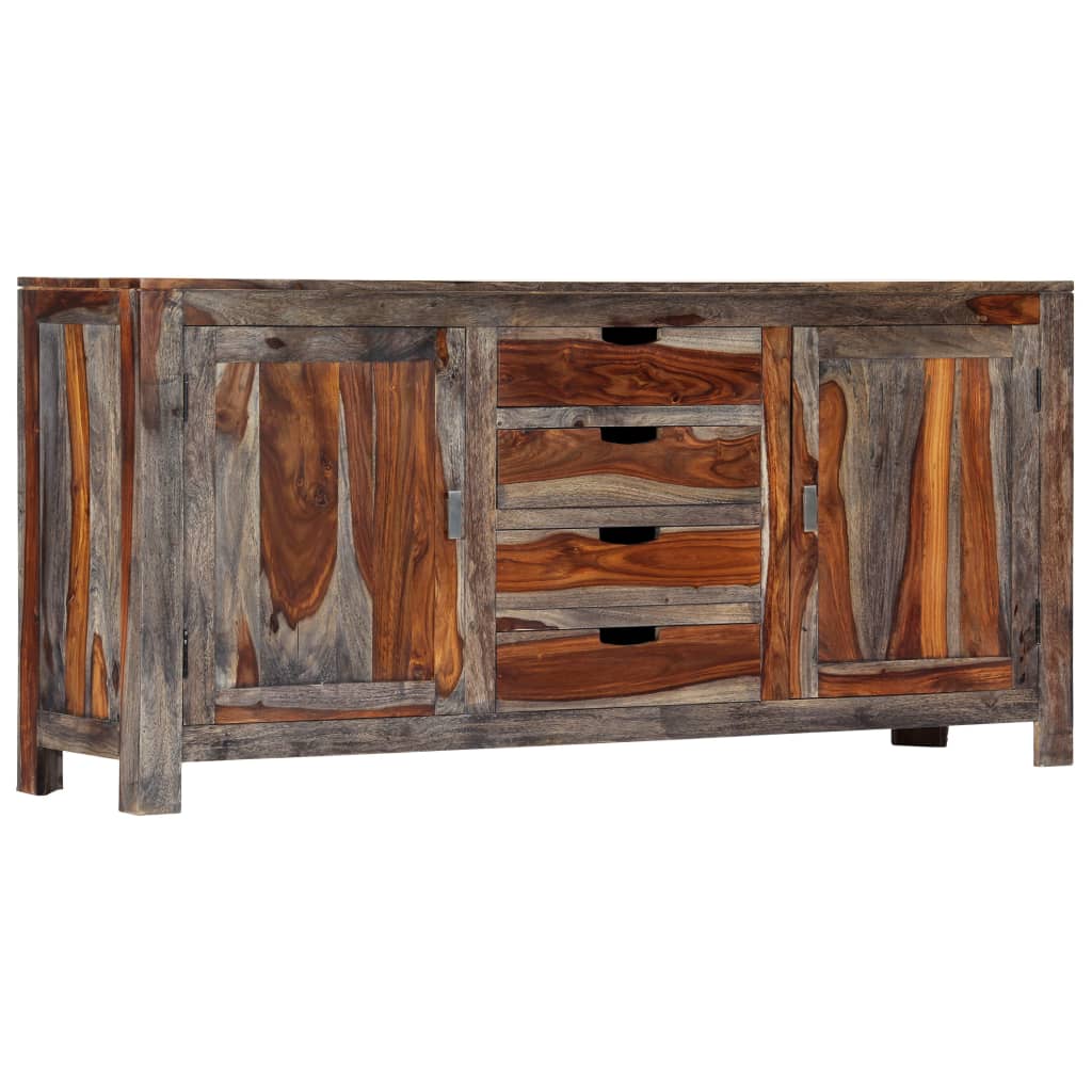 vidaXL Sideboard Grau 160x40x75 cm Massivholz