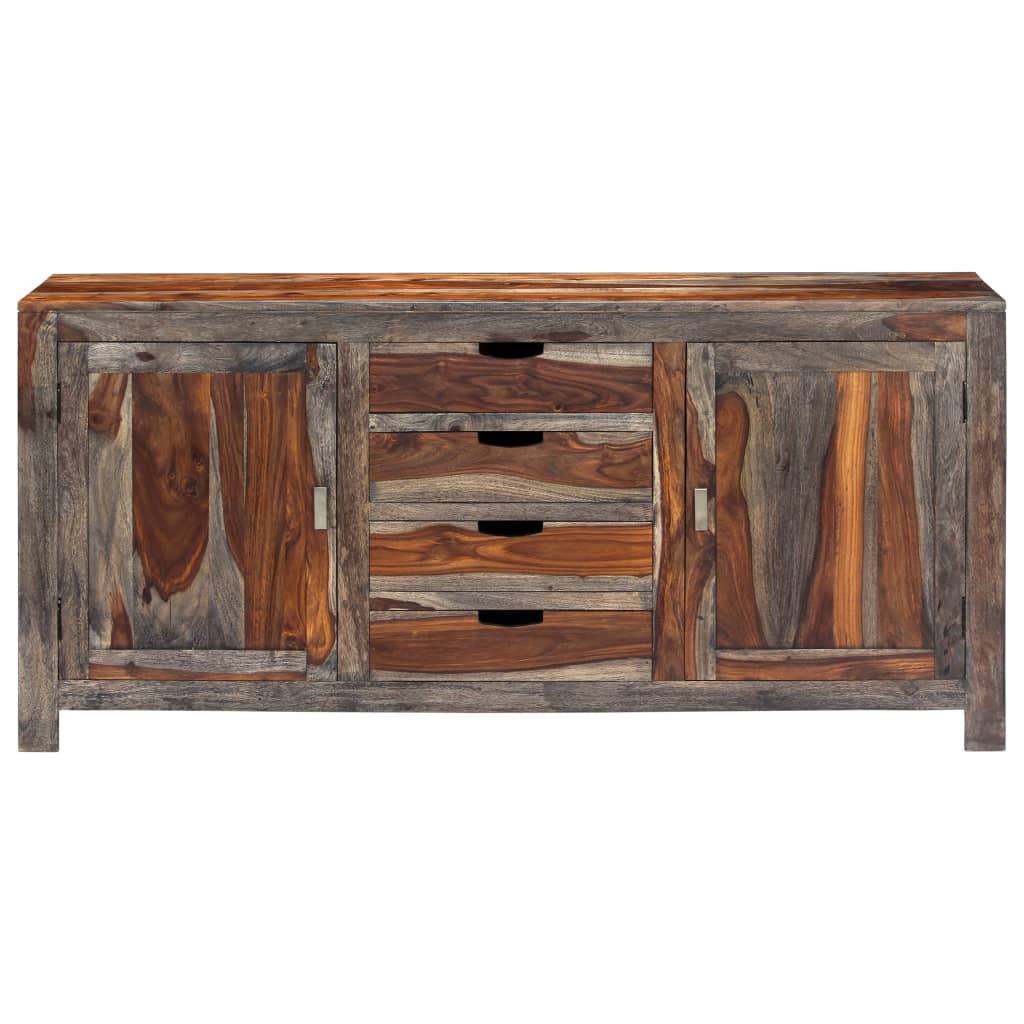 

vidaXL Dressoir 160x40x75 cm massief sheeshamhout grijs