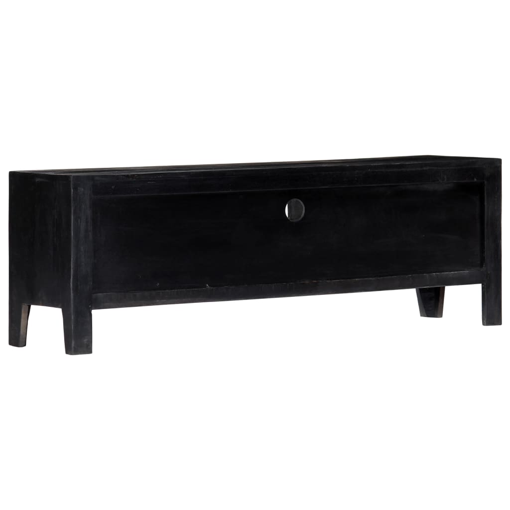 Tv-meubel 118x30x40 cm massief mangohout zwart image 14