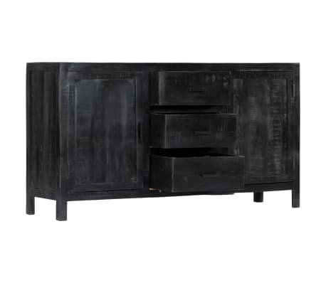vidaXL Buffet Noir 147x40x80 cm Bois de manguier massif