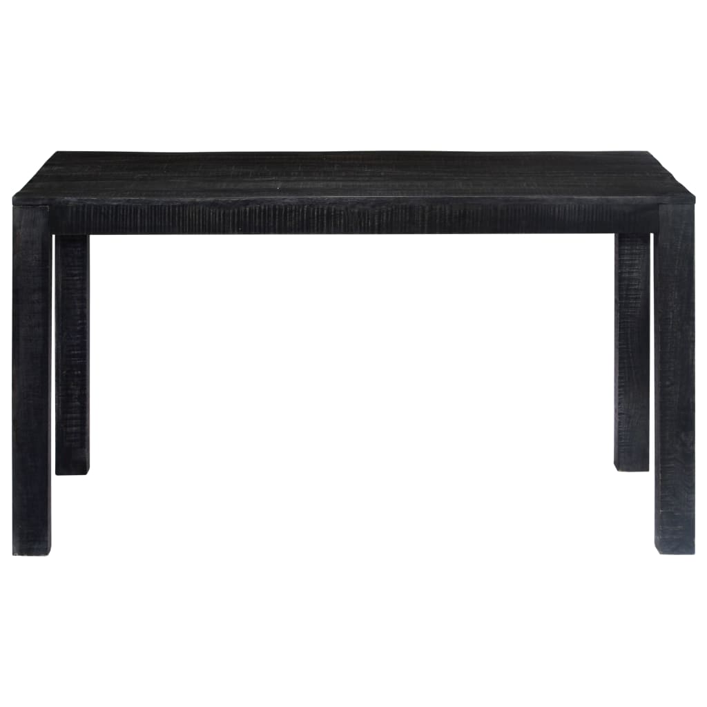 

vidaXL Eettafel 140x80x76 cm massief mangohout zwart