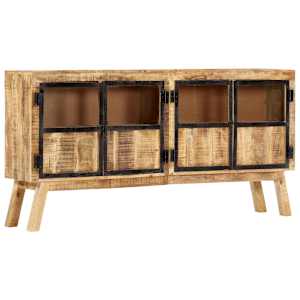 vidaXL puhvetkapp pruun ja must 160 x 30 x 80 cm t&ouml;&ouml;tlemata mangopuit