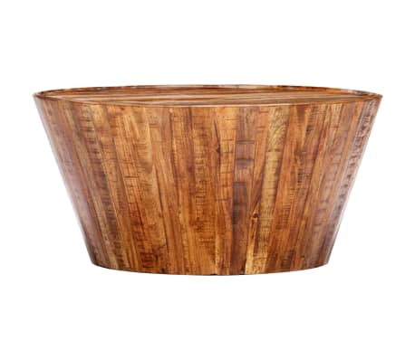 vidaXL Kavos staliukas, 65x65x33cm, neapdor. mango medienos masyvas