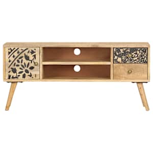 TV stolek 100 x 30 x 45 cm masivní mangovníkové dřevo - obrázek 3