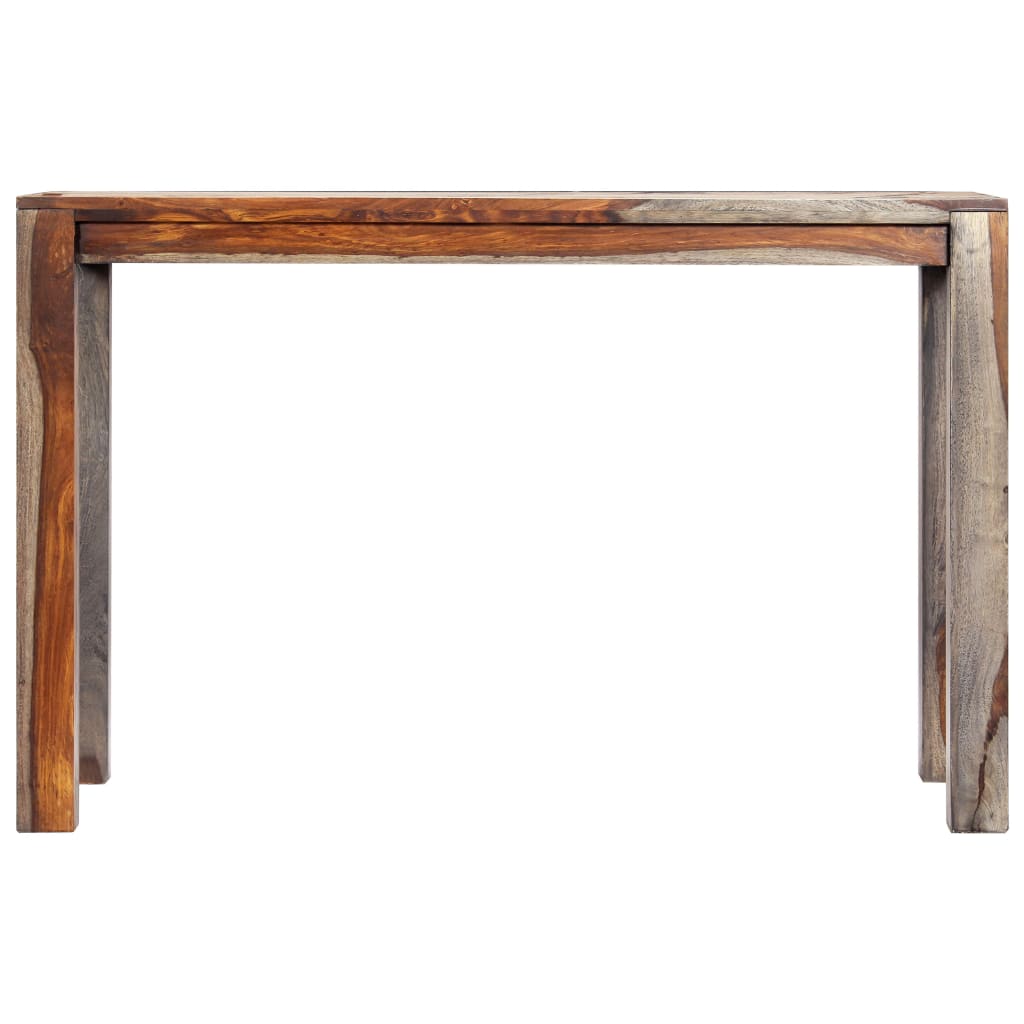 

vidaXL Eettafel 118x60x76 cm massief sheeshamhout grijs