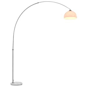 Klenutá lampa 60 W stříbrná E27 200 cm