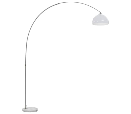 vidaXL Φωτιστικό Δαπέδου Τοξωτό Ασημί 200 εκ. 60 W E27