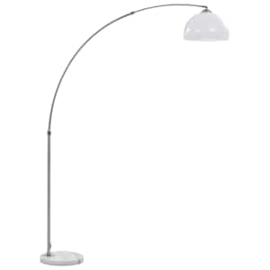 Klenutá lampa 60 W stříbrná E27 200 cm - obrázek 3