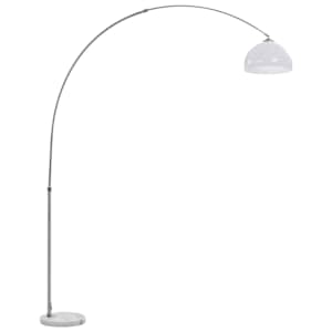 vidaXL Φωτιστικό Δαπέδου Τοξωτό Ασημί 200 εκ. 60 W E27