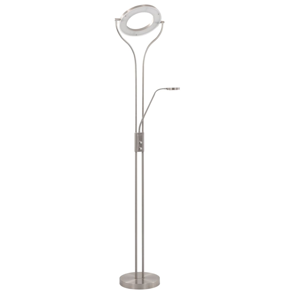 

vidaXL Lamp staand 18 W dimbaar 180 cm zilverkleurig