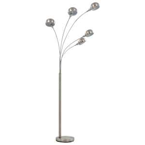 Stojací lampa 200 cm 5 x E14 stříbrná - obrázek 2