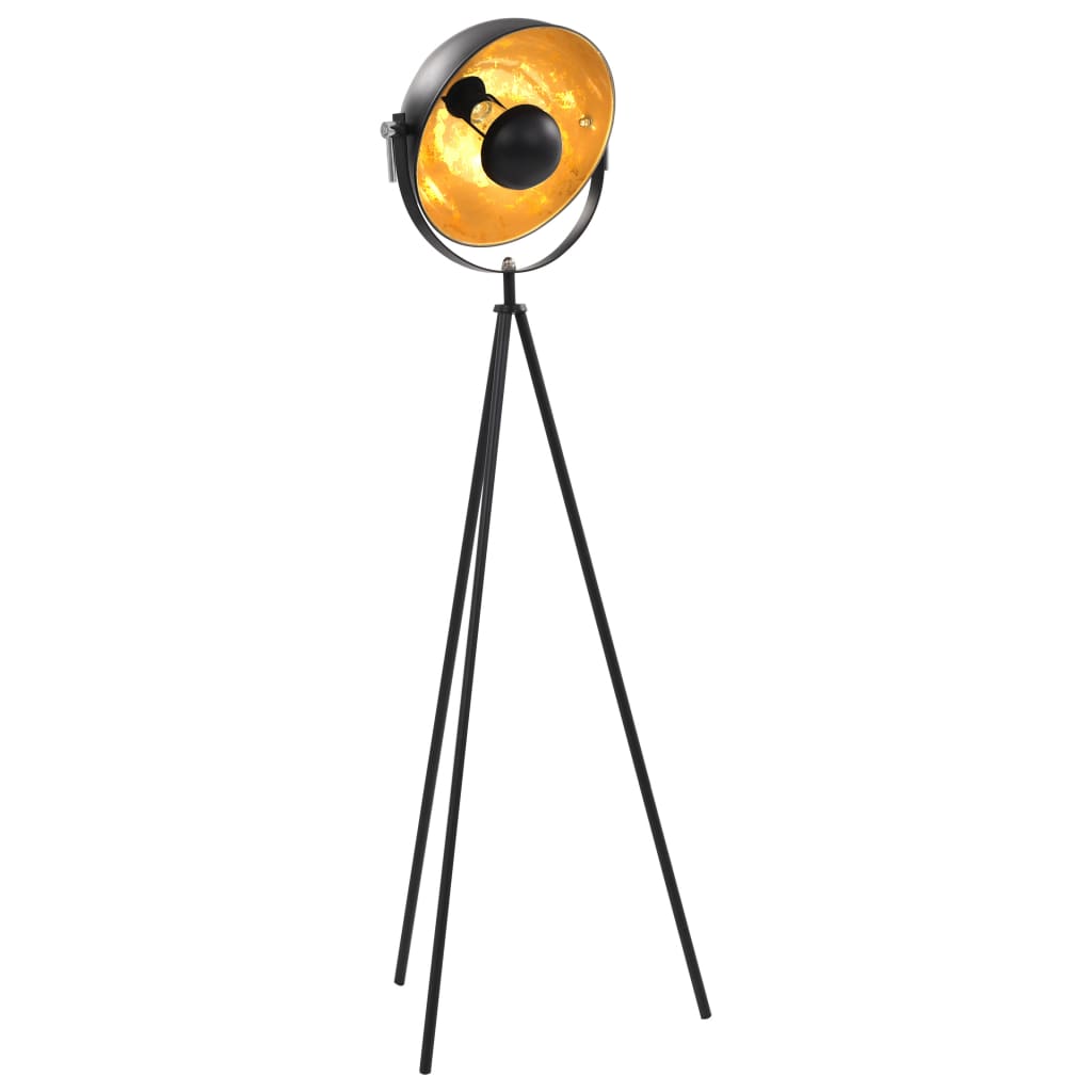 vidaXL Lampă de podea, negru și auriu, 31 cm, E27 de la vidaxl imagine noua