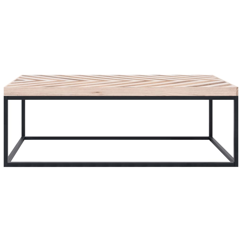 vidaXL Mesa de centro de madera maciza 110x60x37 cm