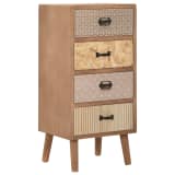 vidaXL Armoire latérale avec 4 tiroirs Marron 35,5 x 30 x 74,5 cm MDF
