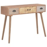 vidaXL Table console avec 3 tiroirs 100 x 30 x 73 cm Bois de pin massif