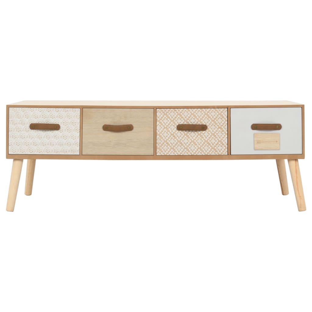 

vidaXL Salontafel met 4 lades 110x50x40 cm massief grenenhout