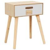 vidaXL Stolik nocny z szufladą, 44 x 30 x 58,5 cm, lite drewno sosnowe