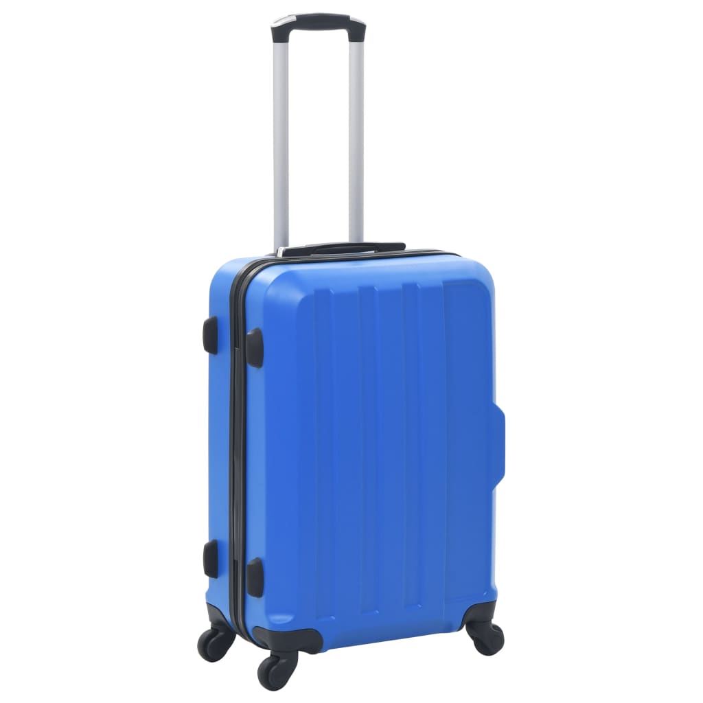 vidaXL Juego de maletas rígidas con ruedas trolley 3 piezas azul ABS