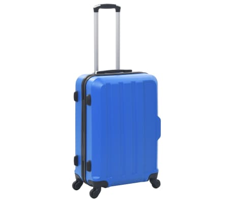 vidaXL Zestaw twardych walizek, 3 szt., niebieskie, ABS