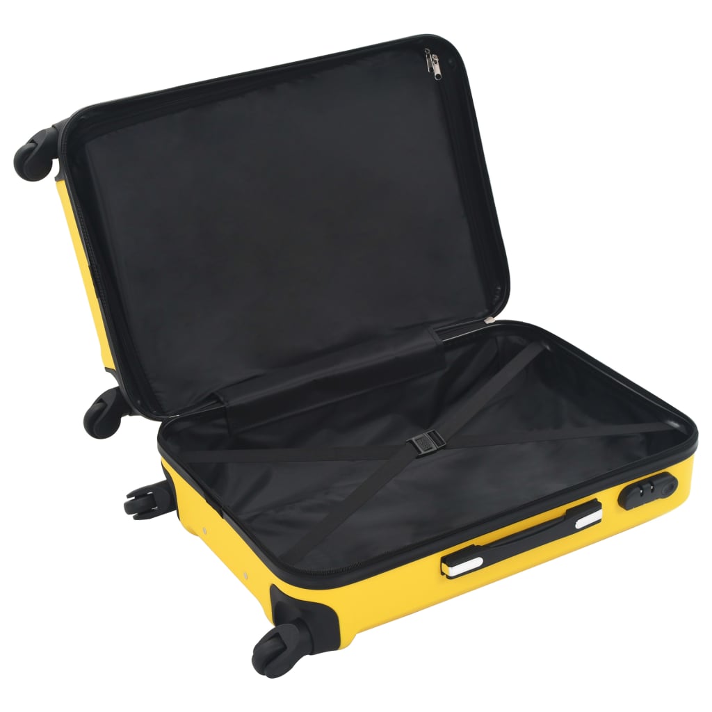3-delige Harde kofferset ABS geel