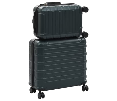 vidaXL 2-delige Harde kofferset ABS groen