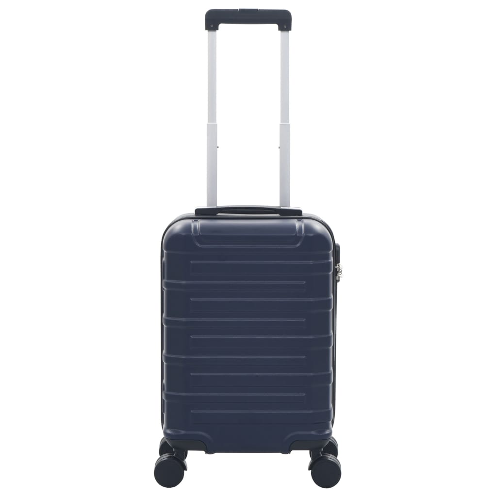 vidaXL Maleta con ruedas trolley rígida azul marino ABS